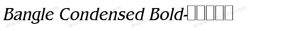 Bangle Condensed Bold字体转换